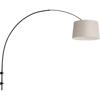 Image of Sienna Lighting - Sienna Sparkled Light Cylindrical Pendant Ceiling Light Matt Black, Grey Shade