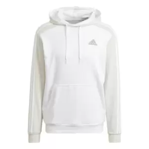 Image of adidas Essentials M lange French Terry Hoodie Mens - White / Grey Two Mel