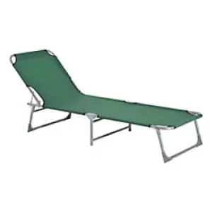 Image of Outsunny Lounger A20-028GN Metal, Oxford Green