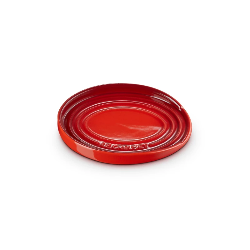 Image of Le Creuset Stoneware Oval Spoon Rest, Cerise