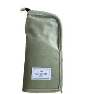 Image of The Flat Lay Co. Standing Brush Case - Green Velvet