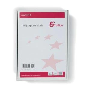 Image of Office Multipurpose Labels Laser Copier Inkjet 14 Per Sheet 99x38mm
