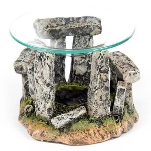 Image of Mystical Stonehenge Design Oil Burner with Glass Dish