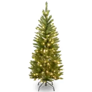 Image of National Tree Company Kingswood Pre-Lit Pencil Fir Christmas Tree - 4ft