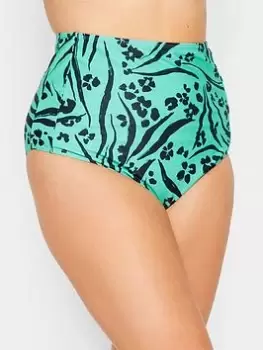 Image of Yours Abstract Animal Bikini Brief, Green, Size 22, Women