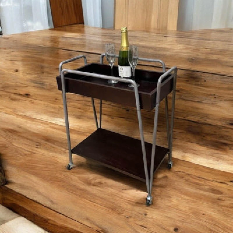 Image of Minster Drinks Kitchen Trolley - Metal - L35 X W63 X H75 Cm