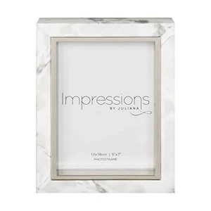 Image of 5" x 7" - Impressions White Marble Look Frame