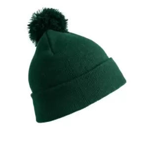 Image of Result Womens/Ladies Winter Essentials Pom Pom Beanie (One Size) (Bottle Green)