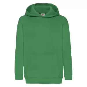 Image of Fruit Of The Loom Childrens Unisex Hooded Sweatshirt / Hoodie (7-8) (Kelly Green)