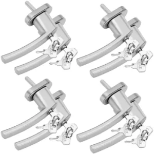 Image of Window Handle 8Pcs Silver Lockable