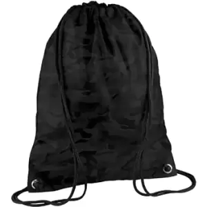 Image of Premium Gymsac Water Resistant Bag (11 Litres) (Pack Of 2) (One Size) (Midnight Camo) - Bagbase