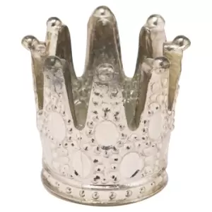 Image of Silver Crown Tealight Holder