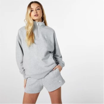 Image of Jack Wills Relaxed Half Zip Sweatshirt - Grey