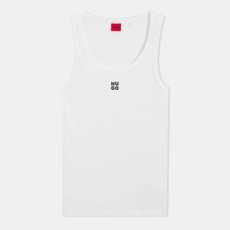 Image of Hugo Womens Datamia Tank Top White 100 female 8 (S)