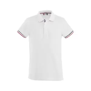 Image of Clique Mens Newton Stripe Detail Polo Shirt (XS) (White)