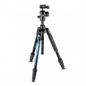 Image of Manfrotto MKBFRTA4BL BH Befree Advanced Travel Aluminum Tripod with 494 Ball Head Twist Locks Blue