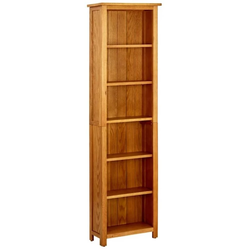 Image of VIDAXL 6-Tier Bookcase 52x22x180cm Solid Oak Wood Vidaxl 8720286543054