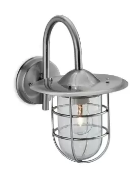 Image of Cage 1 Light Wall Light Stainless Steel IP44, E27