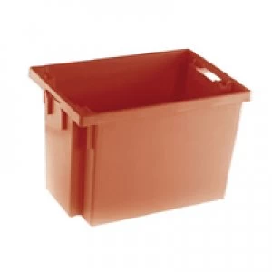 Image of Slingsby Solid Slide StackNesting Container 600X400X400mm Red 382969