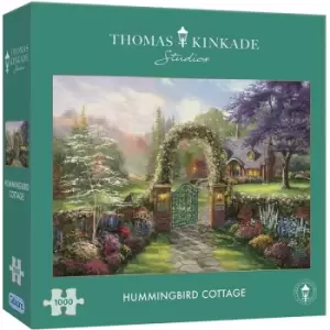 Image of Gibsons Thomas Kinkade Hummingbird Cottage 1000 Piece Jigsaw Puzzle