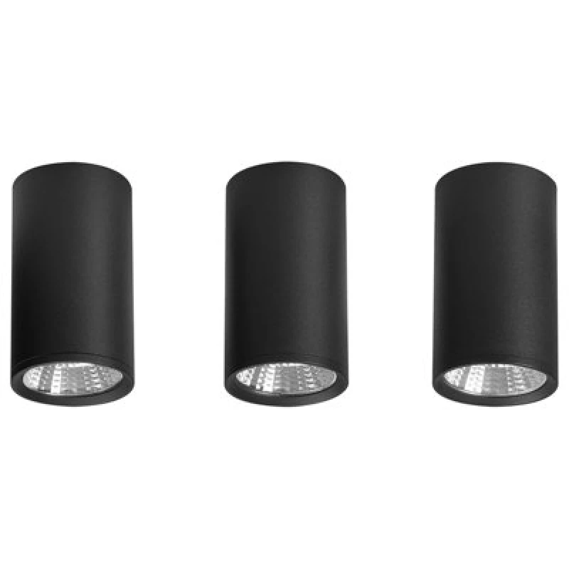 Image of Beliani LED Ceiling Lamp Barcala Metal Black