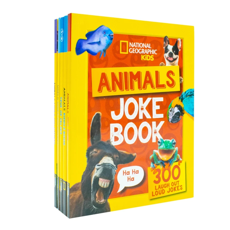 Image of National Geographic Kids A Fun-Filled Family Game Animals 5 Books Collection Set Animals Riddle Book, Animals Joke Book National Geographic Kids Books