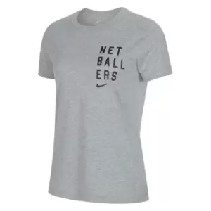 Image of Nike England Netball Ladies T -Shirt - Grey
