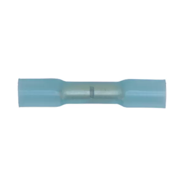 Image of Sealey BTSB50 Heat Shrink Butt Connector Terminal Ø5.8mm Blue Pack of 50