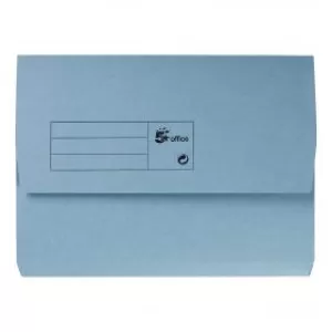 Image of Elba A4 Document Wallet Half Flap Mediumweight 285gsm Blue Pack of 50