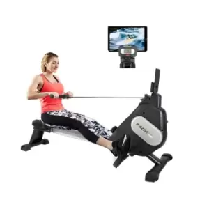Image of Bigzzia - 15-Level Adjustable Resistance Magnetic Rowing Machine lcd Display