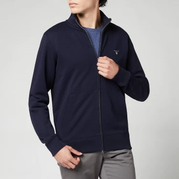 Image of GANT Mens Original Full-Zip Cardigan - Evening Blue - S