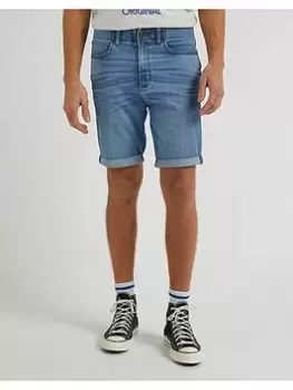 Image of Lee Extreme Motion Denim Shorts - Blue Size L, Men
