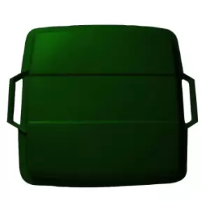 Image of Snap-on lid, with 2 handles, for 90 l capacity, lies loosely on top, green