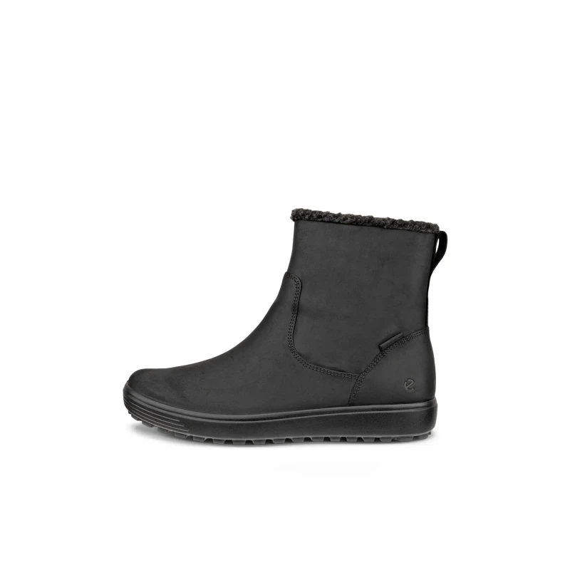Image of Ecco Soft 7 Tred 450753 Oiled Nubuck Womens Chelsea Boots - Black - Size:UK 6