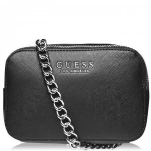 Image of Guess Guess Double Zip Round Bag - BLACK BLA
