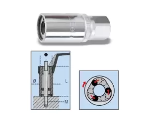 Image of Beta Tools 1433 Roller Stud Extractor 3/8" Sq Dr M5 014330005