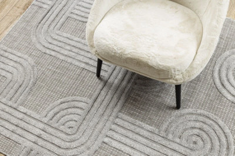 Image of RugsX Carpet Santo Sisal 1001 Geometric Grey 80X150 Cm