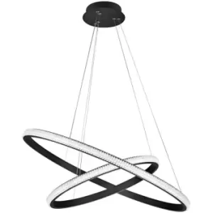 Image of Netlighting Merano Clovis Integrated LED Pendant Ceiling Light Dimmable Sandy Bl