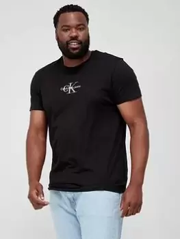Image of Calvin Klein Jeans Big & Tall Monogram Logo T-Shirt - Black, Size 4XL, Men