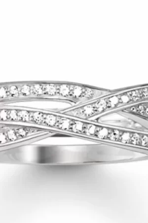 Image of Thomas Sabo Jewellery Sterling Silver Ring JEWEL TR2012-051-14-54