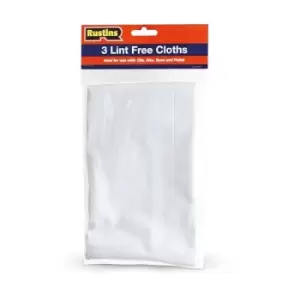 Image of Cleaning Cloths (Pack of 3) (One Size) (White) - Rustins