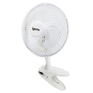 Image of Igenix 6" Clip Fan - White