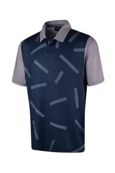 Image of Abstract Print Golf Polo Shirt