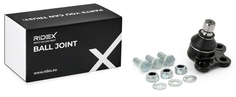 Image of RIDEX 2462S0181 Ball joint Front axle both sides, with fastening material Support-/Steering Link (2462)