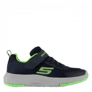 Image of Skechers on childrens trainers - Navy Lime