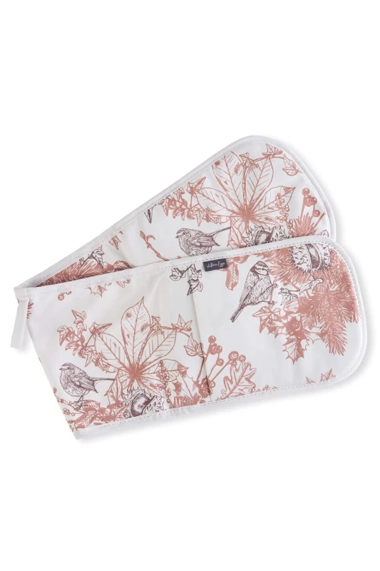 Image of VICTORIA EggS Autumn Garden Cotton Oven Glove 18 x 82cm Multi