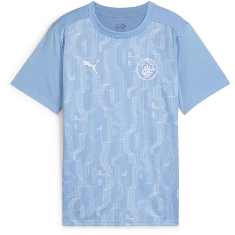 Image of Puma Manchester City Prematch Shirt 2024 2025 Junior - Yellow Yellow 7 - 8 Years