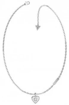 Image of Guess GShine Silver Stainless Steel Necklace UBN79034 Jewellery