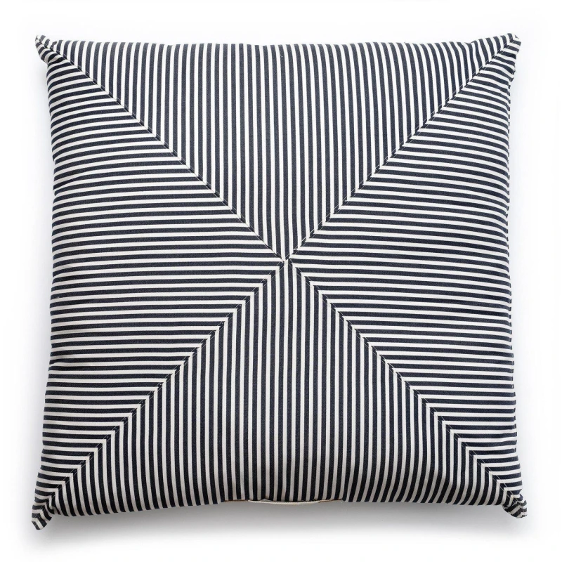 Image of Business and Pleasure Co Floor Pillow - Blue Stripe Blue One Size