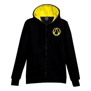 Image of Borderlands - Vault Hunter Destroyed Mens Medium Custom Full Length Hoodie - Black/Yellow